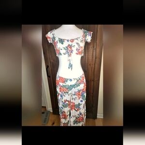 ULUWATU TWO PIECE HALTER WITH TULIP PANTS TOP SIZE LARGE/XL, PANTS SIZE SM/MED